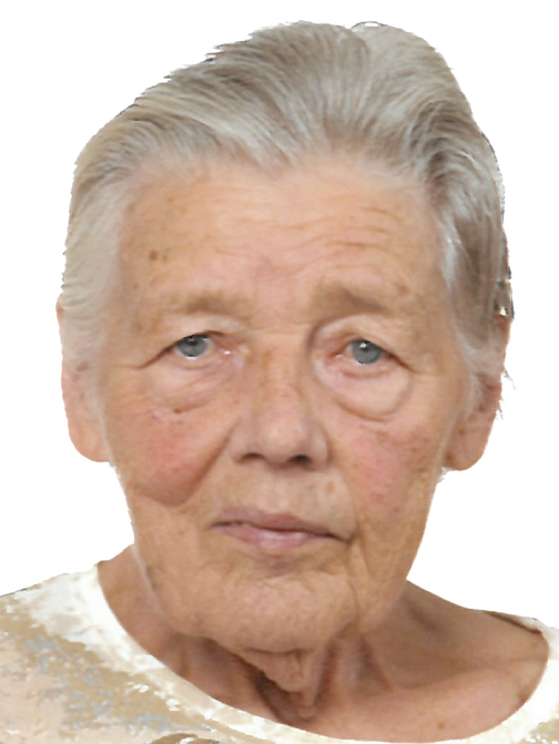 Ein &auml;lterer Mensch mit grauen Haaren und blauen Augen, Blick in die Kamera, vor einem wei&szlig;en Hintergrund.