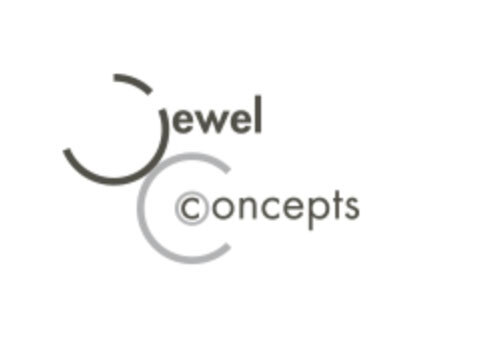 Logo von "Jewel Concepts" mit stilisierten Kreis-Elementen in Schwarz und Grau.